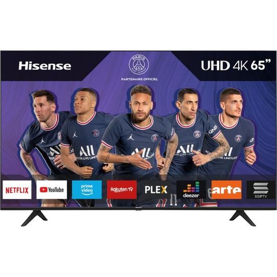 HISENSE 65AE7000F TV LED 65'' (164cm) - UHD 4K - HDR 10+ - Smart TV - Ecran sans bord - 3 X HDMI -