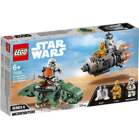 LEGO Star Wars™ 75228 Capsule de sauvetage contre Microfighter Dewback™