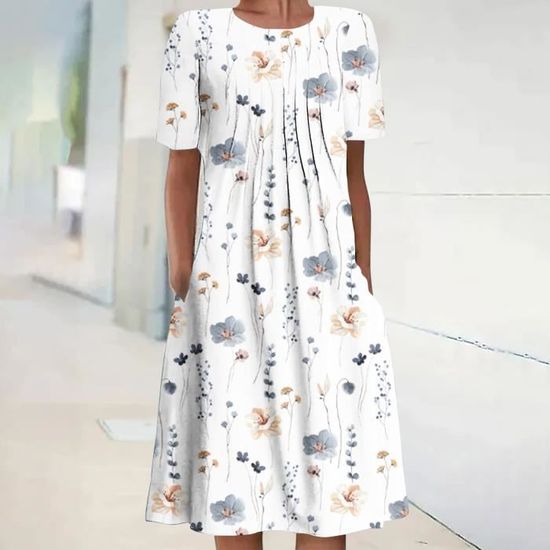 Robe été Femme En Jean Taille 12 Style Slip - Teinture Plongeante Blanchie, Upcyclée Dorothy Perkins