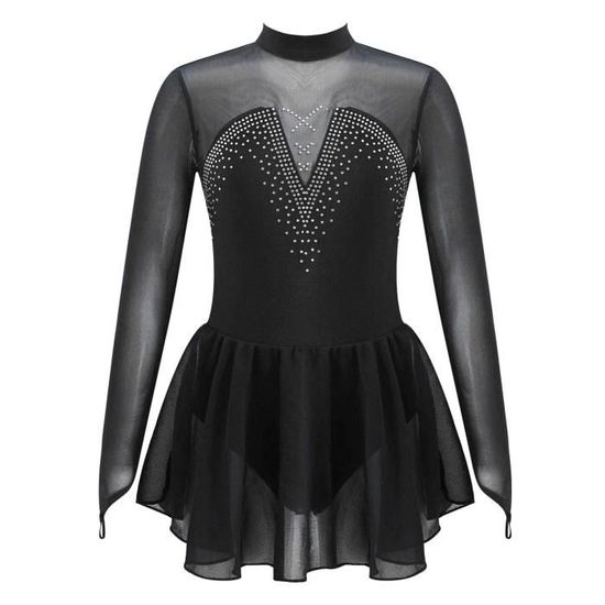 Robe De Danse Contemporaine Sans Manches Oyolan - Justaucorps, Jupe Mousseline, Pour Salsa, Rumba, Jazz - 5