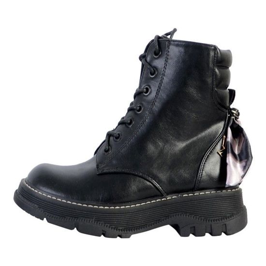 Bottines Kaporal Noires à Lacets – Style Urbain & Confort Quotidien – Femme