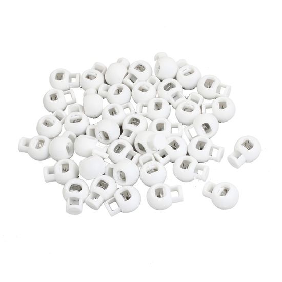 30 Pièces Arrêt De Cordon Plastique Noir 4mm - Serrure Cordon Ressort Pour Vêtements, Sacs Et Camping