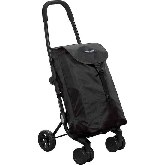 Chariot De Courses Playmarket Go Lite Fresh - Convertible 4/2 Roues, Guidon Réglable, 53L, Tissu Imperméable