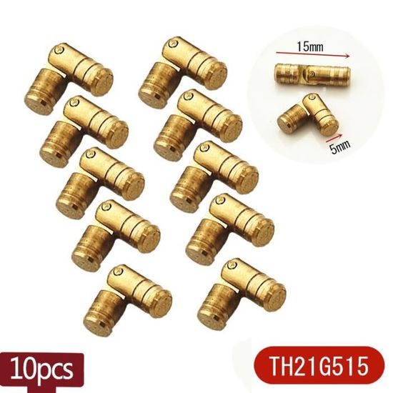 CHARNIERE,TH21G515x10Mini charnières métalliques doréesargentées, boîte à bijoux, accessoires