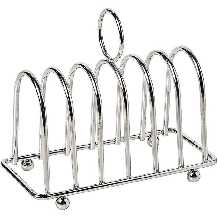 Support à Pain En Acier Inoxydable, Porte Toast, Pour 6 Tranches De Pain, Support à Toast Avec Poignée De Transport, Support Léger Pour Présentation Des Aliments, Toast, Pain, Accessoires De Cuisine