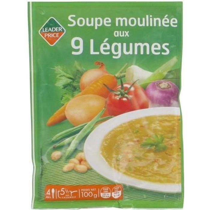 Soupe moulinée aux 9 légumes - 100g