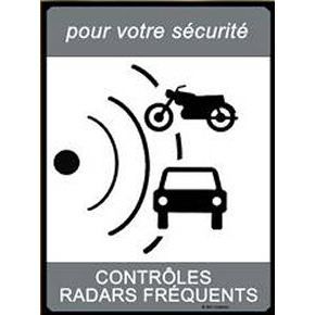 Plaque METAL 40X30cm PANNEAU RADAR Controles Radars Frequents