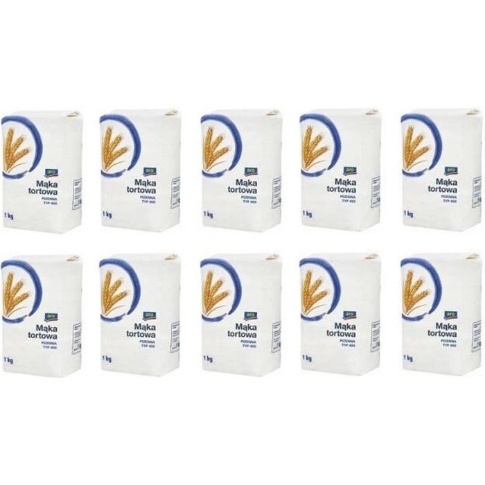 Farine Type 450 -10x 1kg, Farine de Blé Tous Usages
