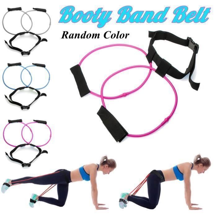 30lb Sangle de Musculation Elastiband Leg Trainer Yoga Booty Belt Bleu - Rose - Gris Aléatoire