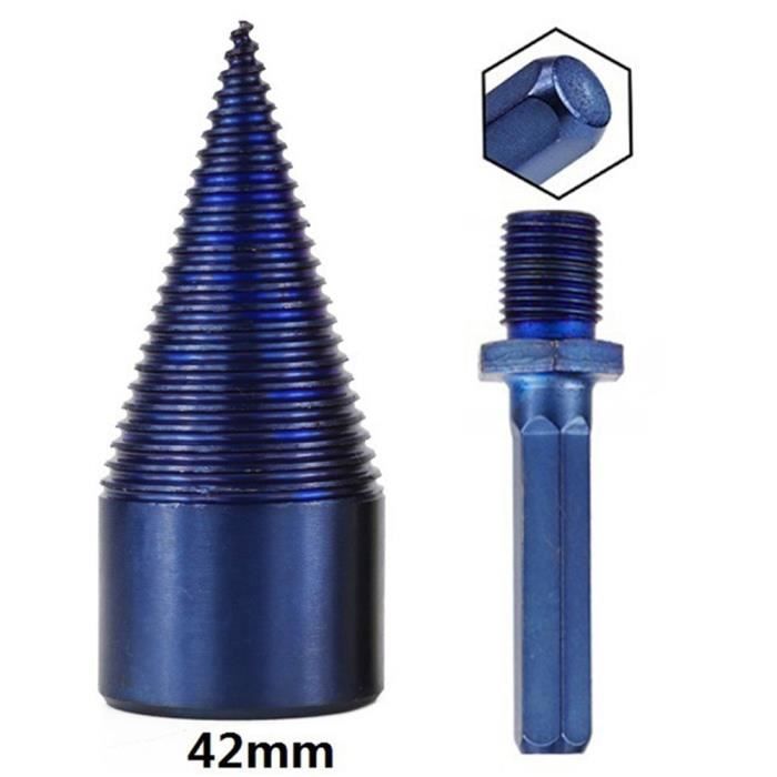 Foret à tête Fendeuse à Bois Vis Fractionnement Cône Conducteur Outil De Montage Fendeuses de bûches - Type 42mm Hex Shank
