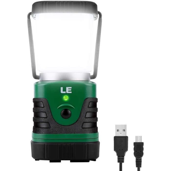 le lanterne led rechargeable, lampe camping puissante 1000lm dimmable, lampe torche 360° eclairage 3 modes, etanche portable