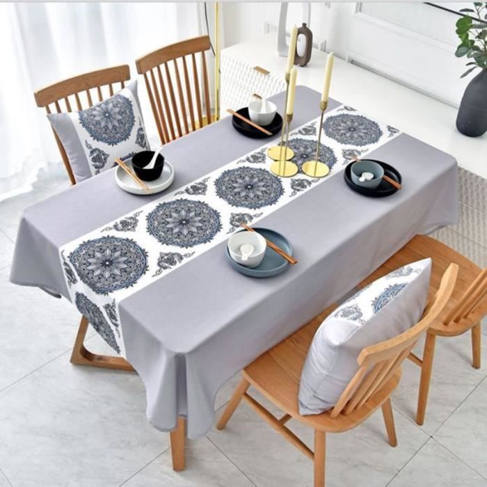 Nappe de Table Brun clair Nappe Cuisine 90x140 cm Nappe Rectangulaire Légèrement imperméable Vintage