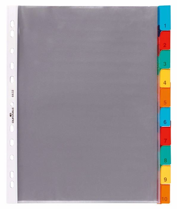 DURABLE pochette-inertercalaire, 10 pieces, tra…