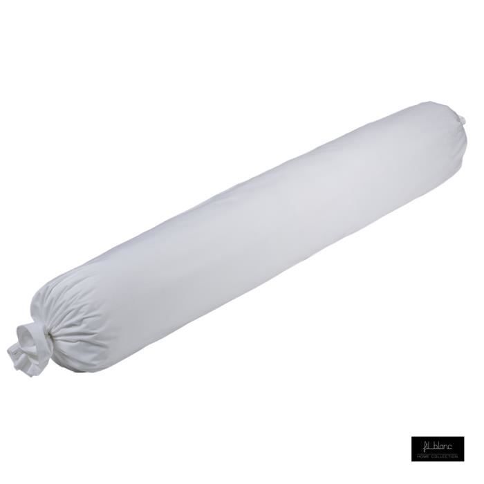 taie traversin unie coton Fil Blanc 45X185cm BLEU JEAN