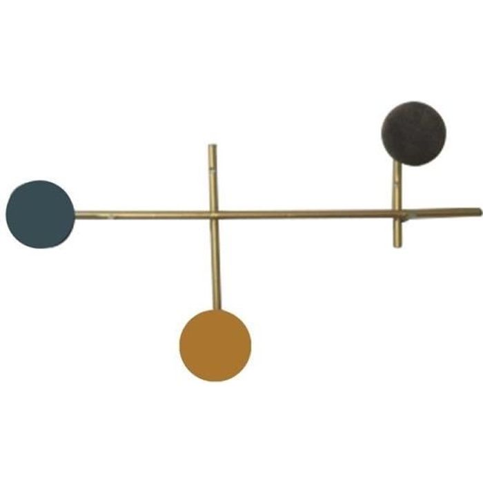 THE HOME DECO FACTORY Portemanteau M12 - Velours et métal