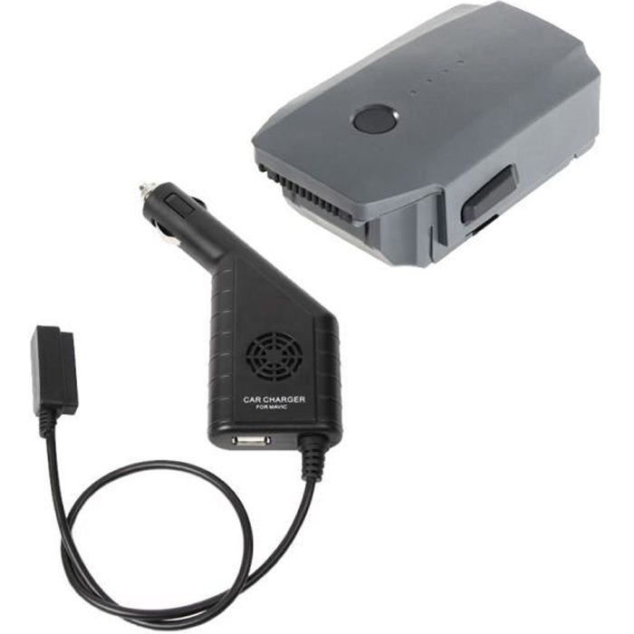 Chargeur Auto 2 en 1 et batterie de remplacement pour DJI Mavic Pro 3850mAh