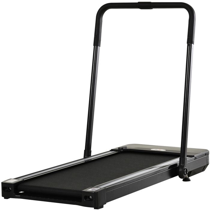 Tapis de course Fitness électrique pliable - 1 à 10 Km/h - écran LED multifonctions - puissance 600 W - acier noir