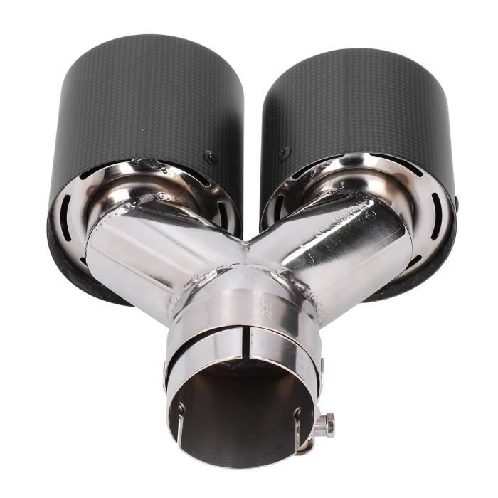 SIB Tuyau D'Échappement Double Embout Gorge De Queue En Fibre De Carbone Mat Acier Inoxydable Sortie Droite