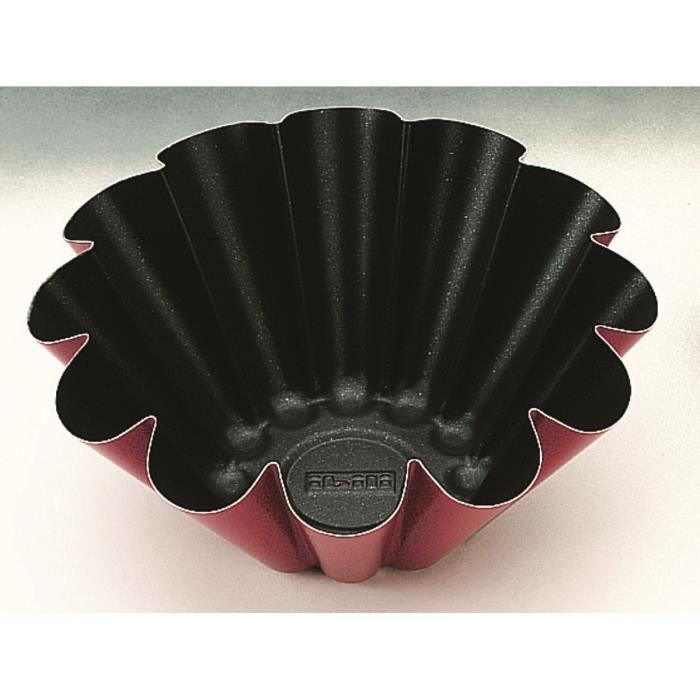 MOULE A BRIOCHE 22 cm ALUMINIUM ANTI-ADHERENT EXTERIEUR ROUGE MOUCHETE DE NOIR - PASSE AU LAVE-VAISSELLE