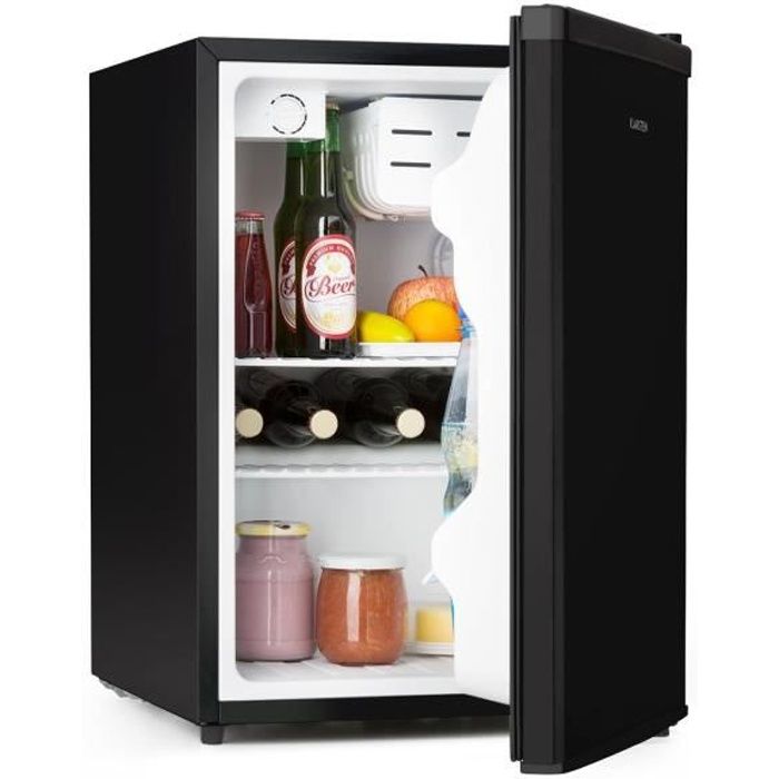 Klarstein Cool Kid Minibar - Mini Réfrigérateur à boissons 66L avec freezer 4L - 42dB - classe A+ - rétro noir