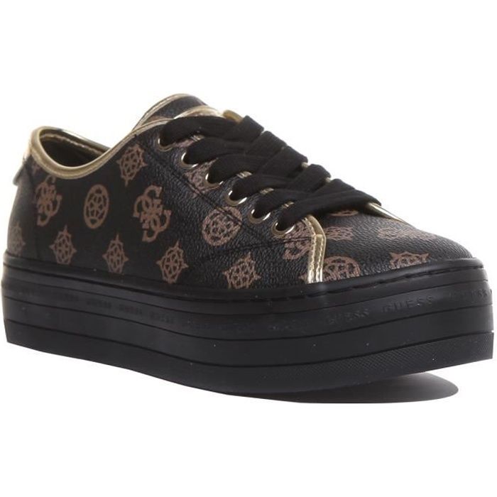 Guess Buddi 2 Active Baskets à lacets à plateforme pour femmes en brun noir