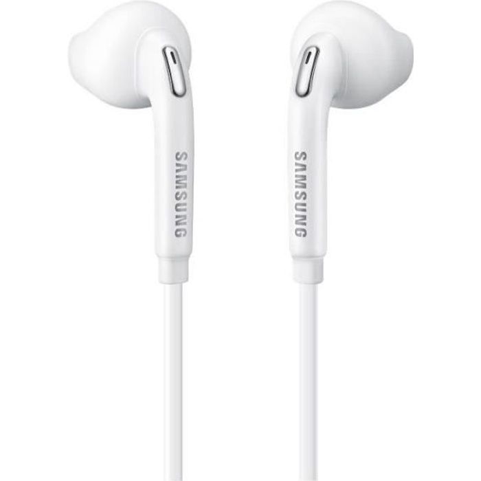 Samsung Galaxy A5 A500 Ecouteurs Samsung stéréo Blanc EO-EG920BW Premium cable plat 1.2m