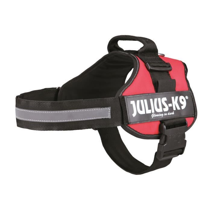 Harnais Power Julius-K9 - 2 - L-XL : 71-96 cm-50 mm - Rouge - Pour chien