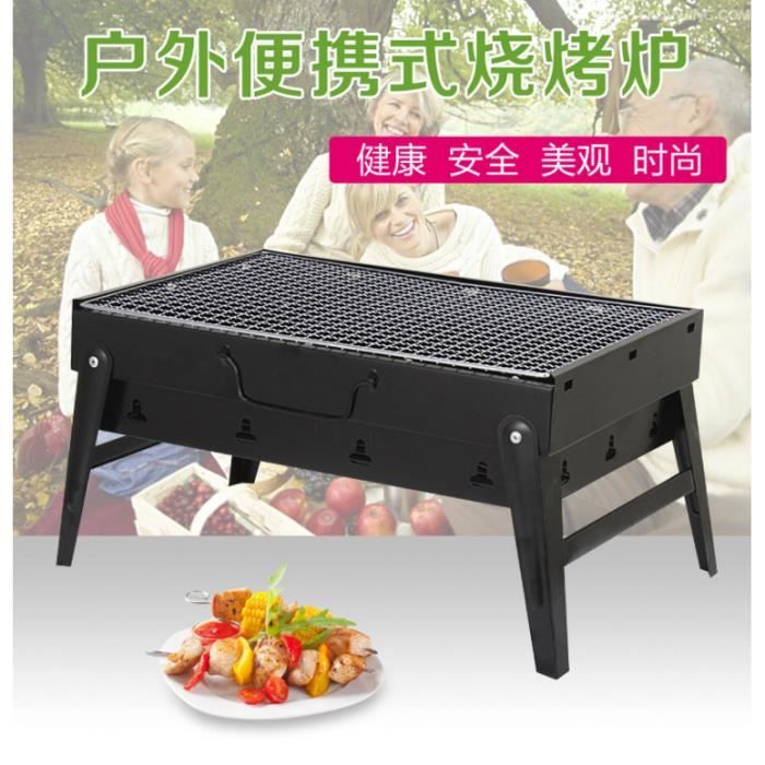 Uten Petit barbecue de table pliant au charbon Grillades barbecue portable