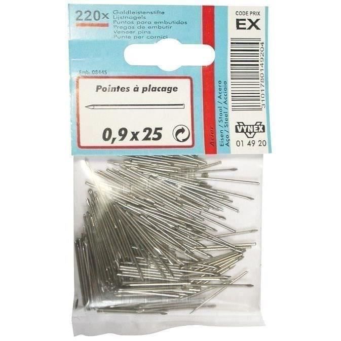 Pointe placage acier - 0.9x35 mm