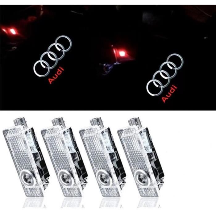 4pcs Voiture LED Projecteur Lumière Bienvenue - Éclairage de portière de voiture avec projection HD du logo