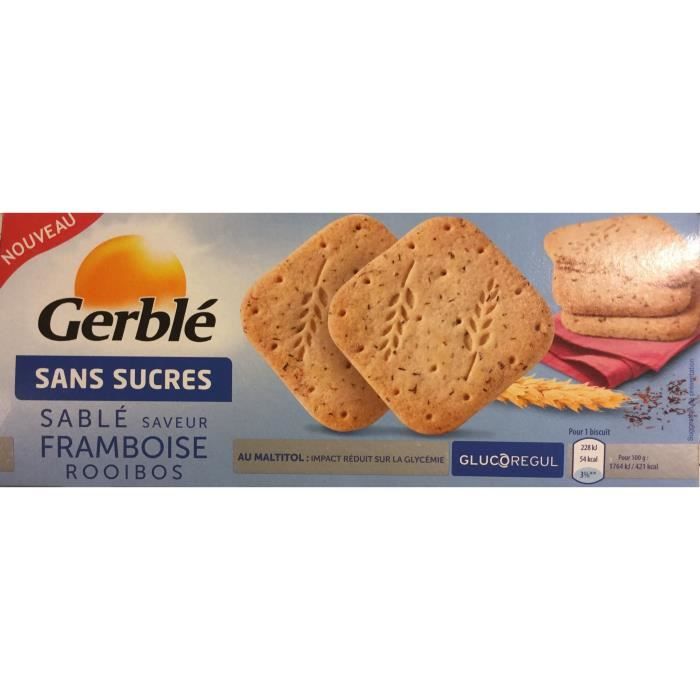 GERBLE Sablés Framboise Sans sucre 150g