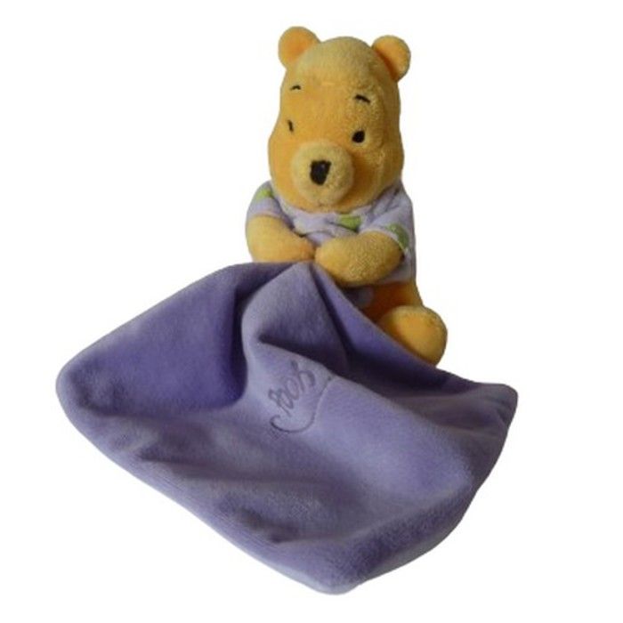 Doudou peluche mouchoir Winnie lOurson CN Disney