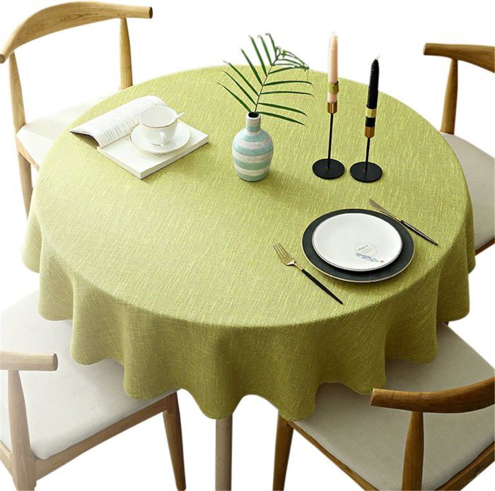 Nappe Ronde En Satin 260 Cm - Tissu Polyester Lavable - Pour Mariage, Banquet, Restaurant, Hôtel - Couleur Or - 11