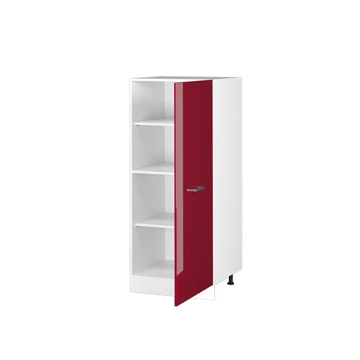 Armoire haute universelle R-Line 60cm avec grande porte Rouge bordeaux Haute brillance Vicco 41887