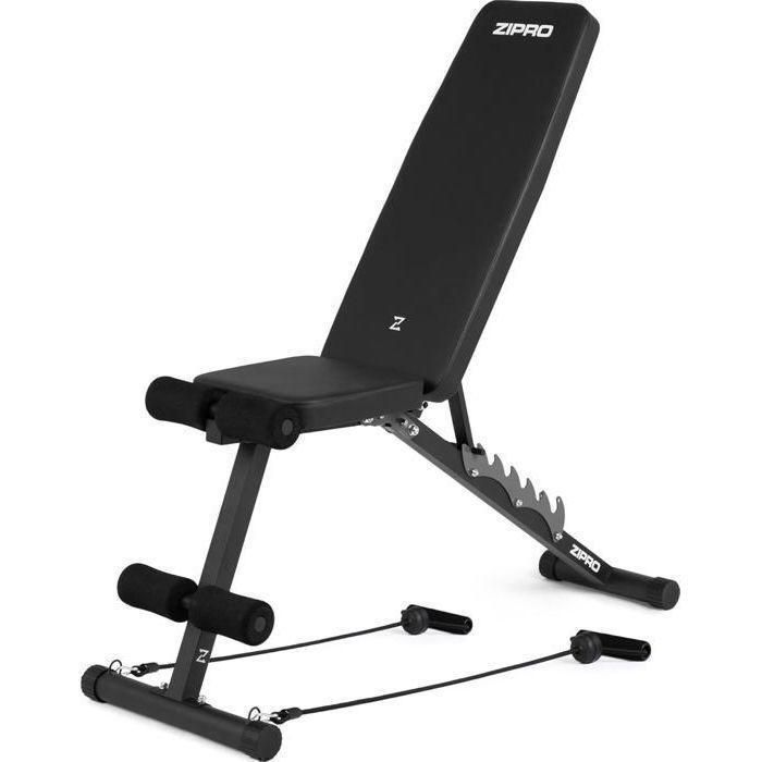 Banc De Musculation Pliable Physionics – 147 X 116 X 116 Cm, Robuste, 4 Réglages Dossier, Charge Max 255 Kg