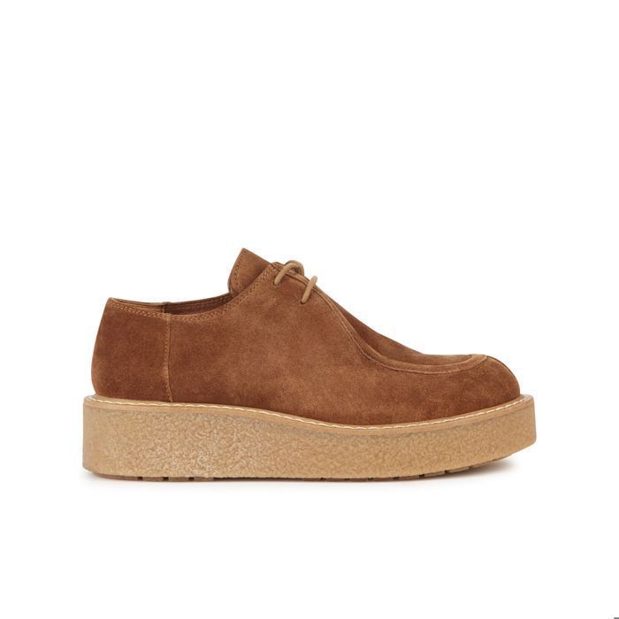 Derbie femme Geox Elidea camelnoir Cdiscount Chaussures