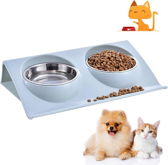 Comparer les prix de Gamelle pour Chien et Chat, Antidérapante Gamelle pour Chat et Chien, Bol pour Chien Chat Chaton Chiot