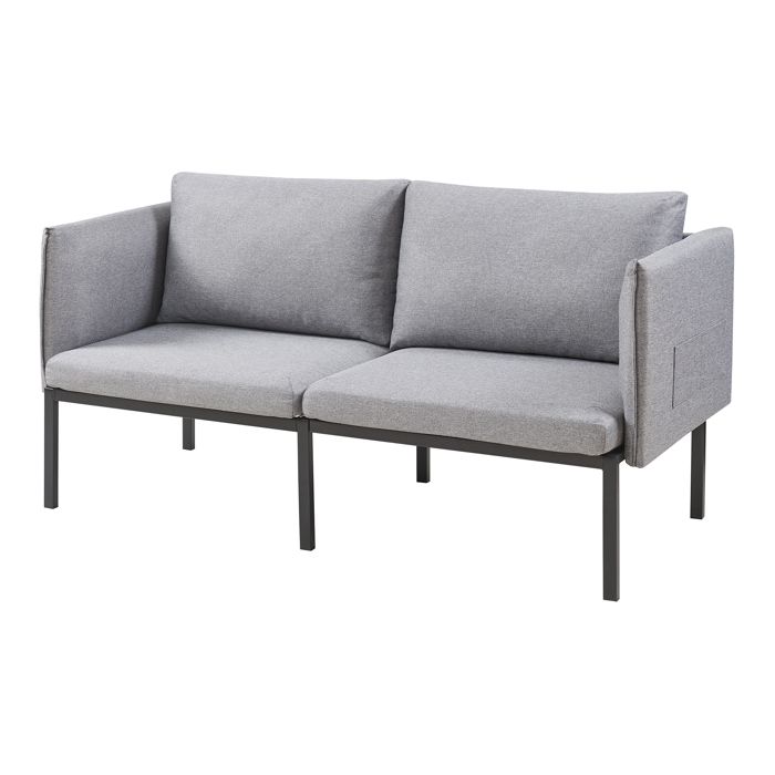 Canapé 2 places Kamar 69 x 158 x 63 cm gris Canapé 2 places Kamar 69 x 158 x 63 cm gris