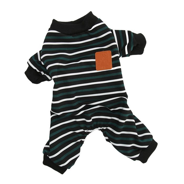 SURENHAP Pyjamas pour chien rayé Chien rayé pyjamas à la mode mignonne chaude confortable pour animalerie jupe XL pour 160-165 cm