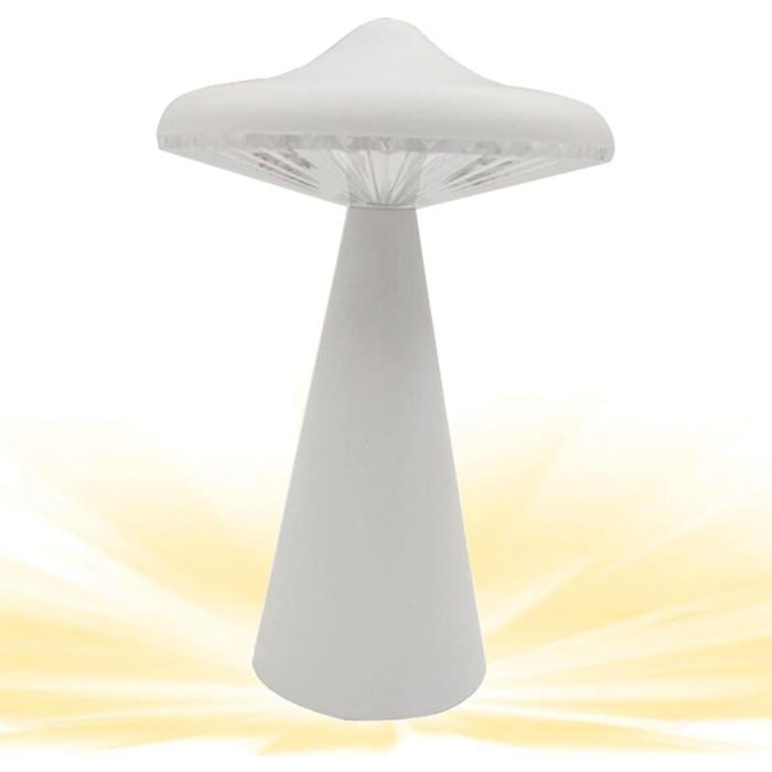 Lampe de Bureau Champignon 1PC- Lumire Ambiante LED UFO avec Contrle Tactile Veilleuse Rechargeable par USB YYV