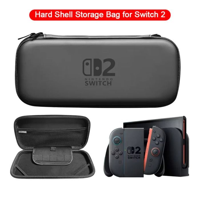 Sac de rangement Sac de protection pour Nintendo Switch 2 Étui de transport rigide antichoc Accessoires pour console de jeux - vue 1