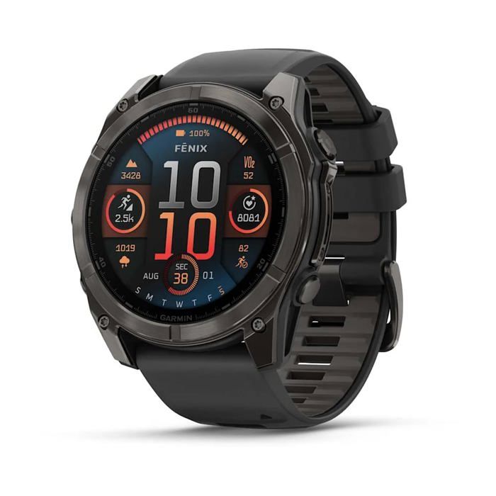 Montre Intelligente - Garmin - Fenix 8 - Écran AMOLED - Lampe LED - Autonomie 29 Jours