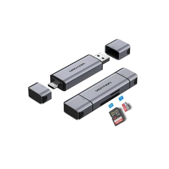 Lecteur de cartes externe Vention CLKB0 USB 3.0 et USB C - vue 2