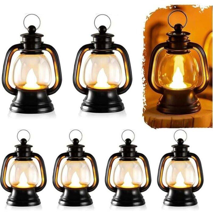 Lanternes De Noël LED Scintillantes Lot De 2 Lot De 2 Lanternes à Neige De Noël LED Sans Flamme - Décoration Vintage Pour Intérieur Et Extérieur Lanterne Noel Leroy Merlin