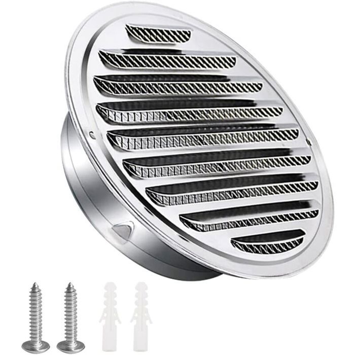 Grille de Ventilation Ronde, Rosette D'aération en Acier Inoxydable, Grille D'aération Ronde Trou de Ventilation, Grille Aeration Reglable, 95mm | Leroy Merlin Grille de Ventilation Ronde, Rosette D'aération en Acier Inoxydable, Grille D'aération Ronde Trou de Ventilation, Grille Aeration Reglable, 95mm | Leroy Merlin
