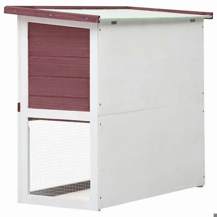 Brun Abri poules/animaux - SARAZYJ - Clapier dextérieur - 1 porte Marron Bois Hot34193145
