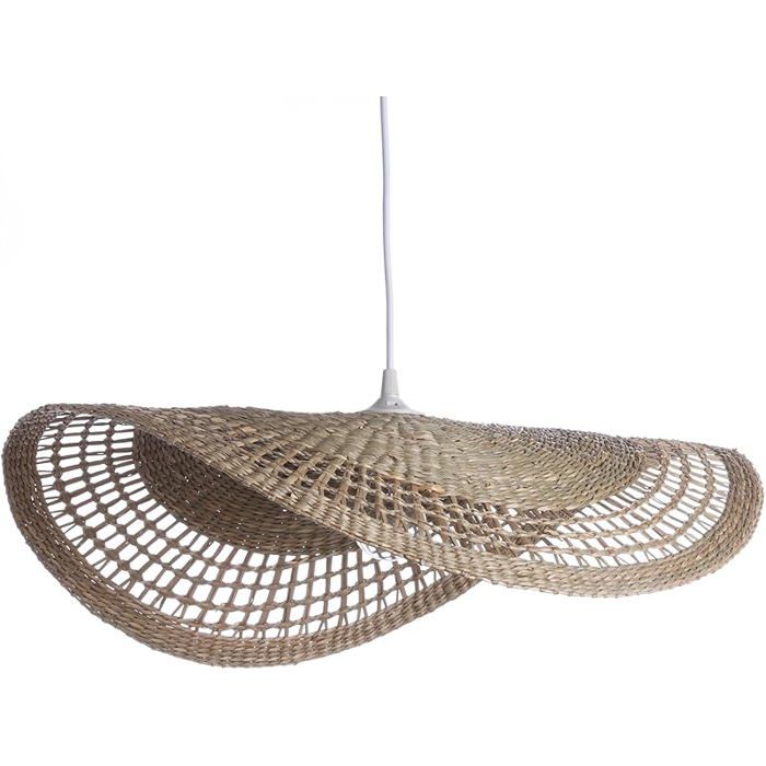- Luminaire Ondine lustre bohème naturel - lampe suspendue en rotin tressé naturel - cable Diam. 60 x H. PIECE DETACHEE LUMINAIRE