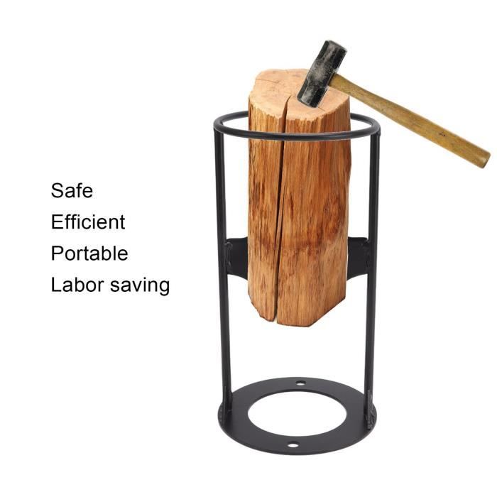Fendeuse à Bois Manuelle En Fonte - Séparateur De Bûches Avec Lame - Pour Cheminée, Poêle, Four à Pizza - Montage Facile