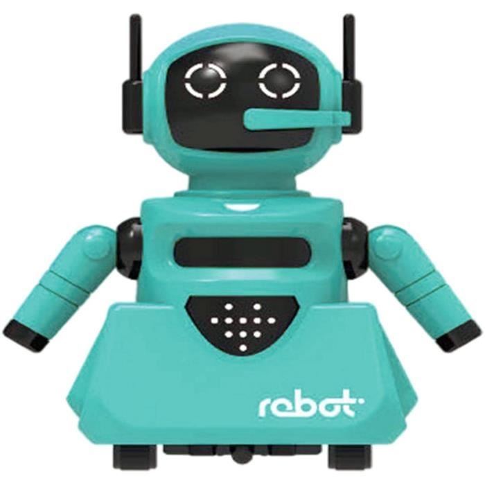 Robot éducatif Chinois Robot Dessin Enfants Éducatif Avec 100 Cartes Et 2 Stylos – Apprentissage Montessori Bleu
