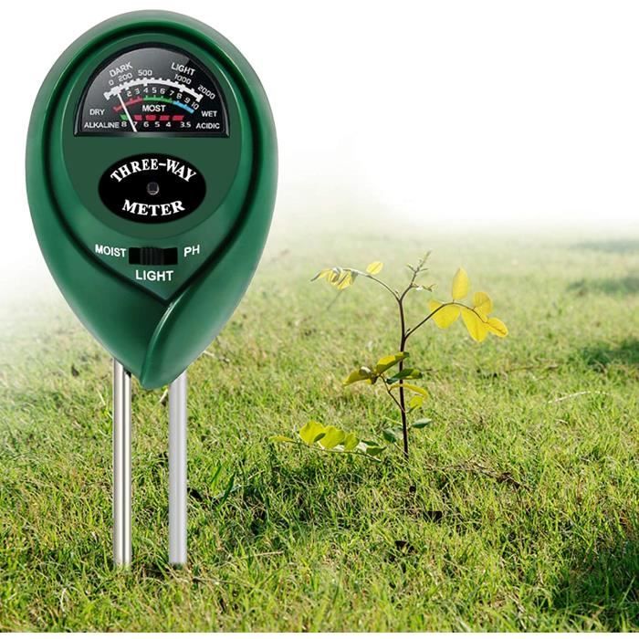 Testeur De Sol 3-en-1 YanBous - Mesure Humidité, PH, Lumière - Sans Pile - Pour Jardin, Plantes D'intérieur